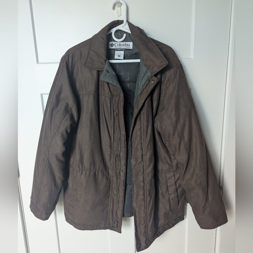 Columbia Sportswear Men's Black and Brown Jacket